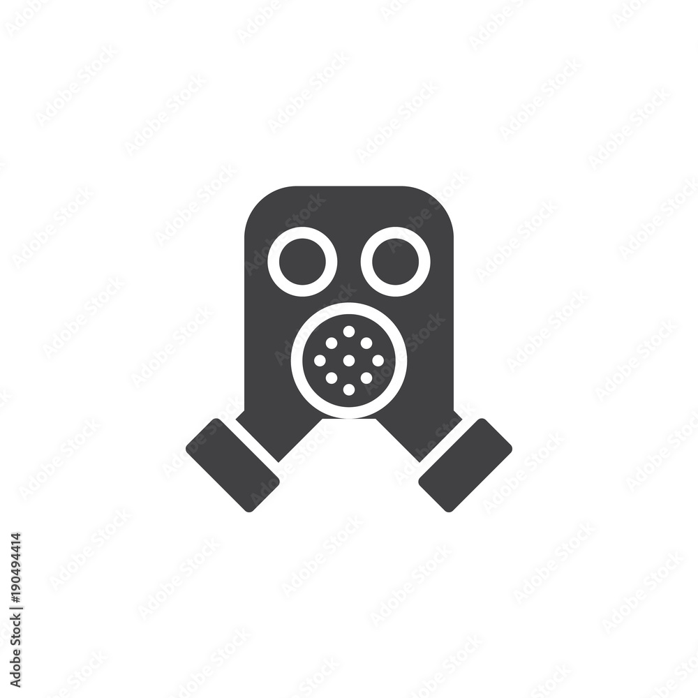 Firefighter mask icon vector, filled flat sign, solid pictogram isolated on white. Respirator, gas mask symbol, logo illustration. Firefighter mask icon vector, filled flat sign, solid pictogram isolated on white. Respirator, gas mask symbol, logo illustration.