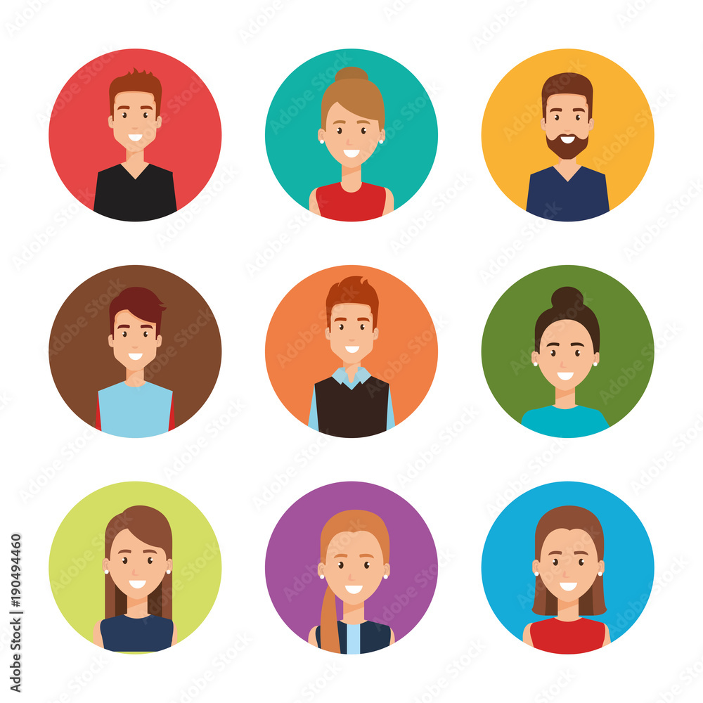 group of people avatars characters vector illustration design group of people avatars characters vector illustration design