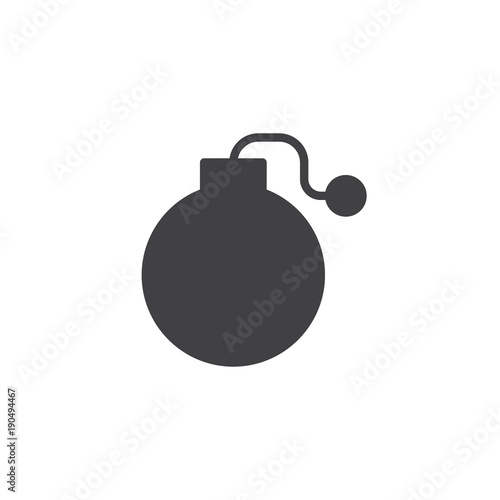 Fuse Bomb icon vector, filled flat sign, solid pictogram isolated on white. Symbol, logo illustration.