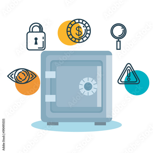 Theft identity set icons vector illustration design