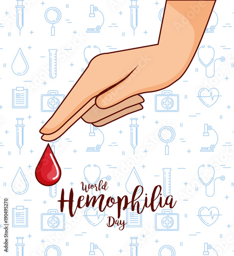 world hemophilia day icons vector illustration design
