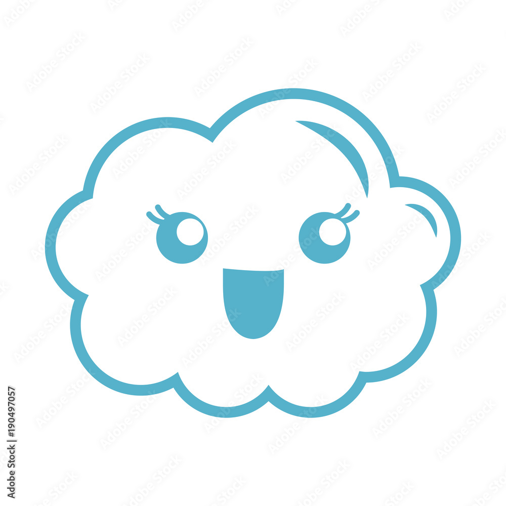 kawaii cloud icon kawaii cloud icon