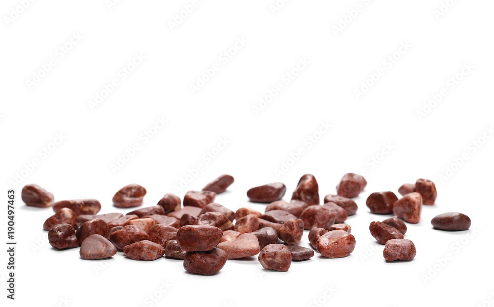Red rocks pile isolated on white background and texture Red rocks pile isolated on white background and texture