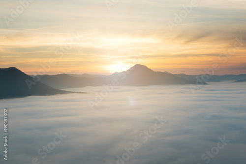 Morning Haze On Mountain © Rapheephat