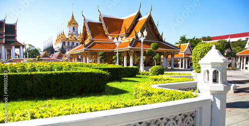 Wat Ratchanatdaram Worawihan temple at Bangkok, Thailand.  photo