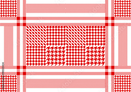 Arabic cotton scarf with geometric motifs. 