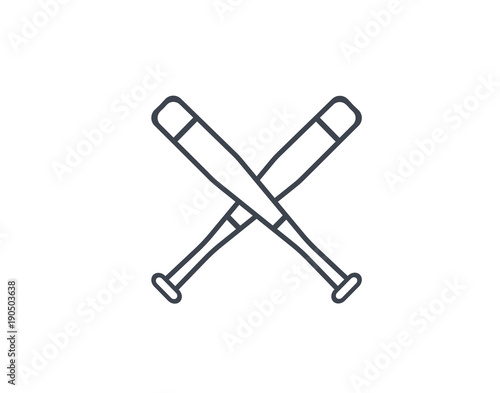 Baseball bats icon