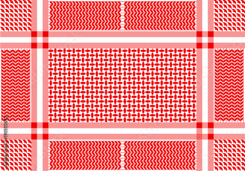 Arabic cotton scarf with geometric motifs. 