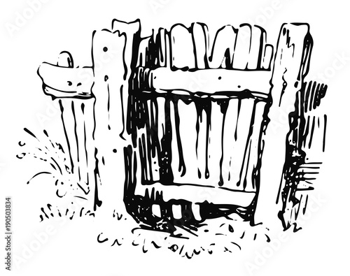 Holzzaun Tor Pforte - Wooden fence gate