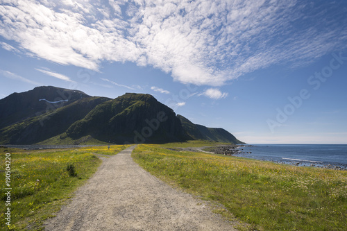 protected park area in Eggum in Lofoten in Norway