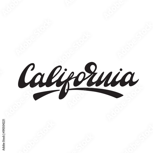 Vector illustration with lettering California.