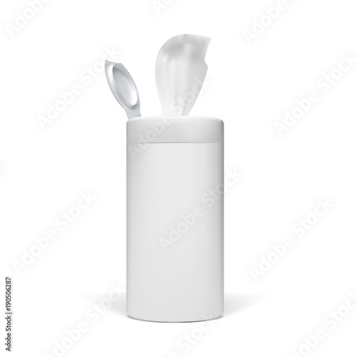 Realistic Wet Wipes Plastic Pack
