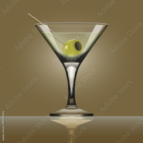 Glass Goblet For Martini Vermouth Cocktails