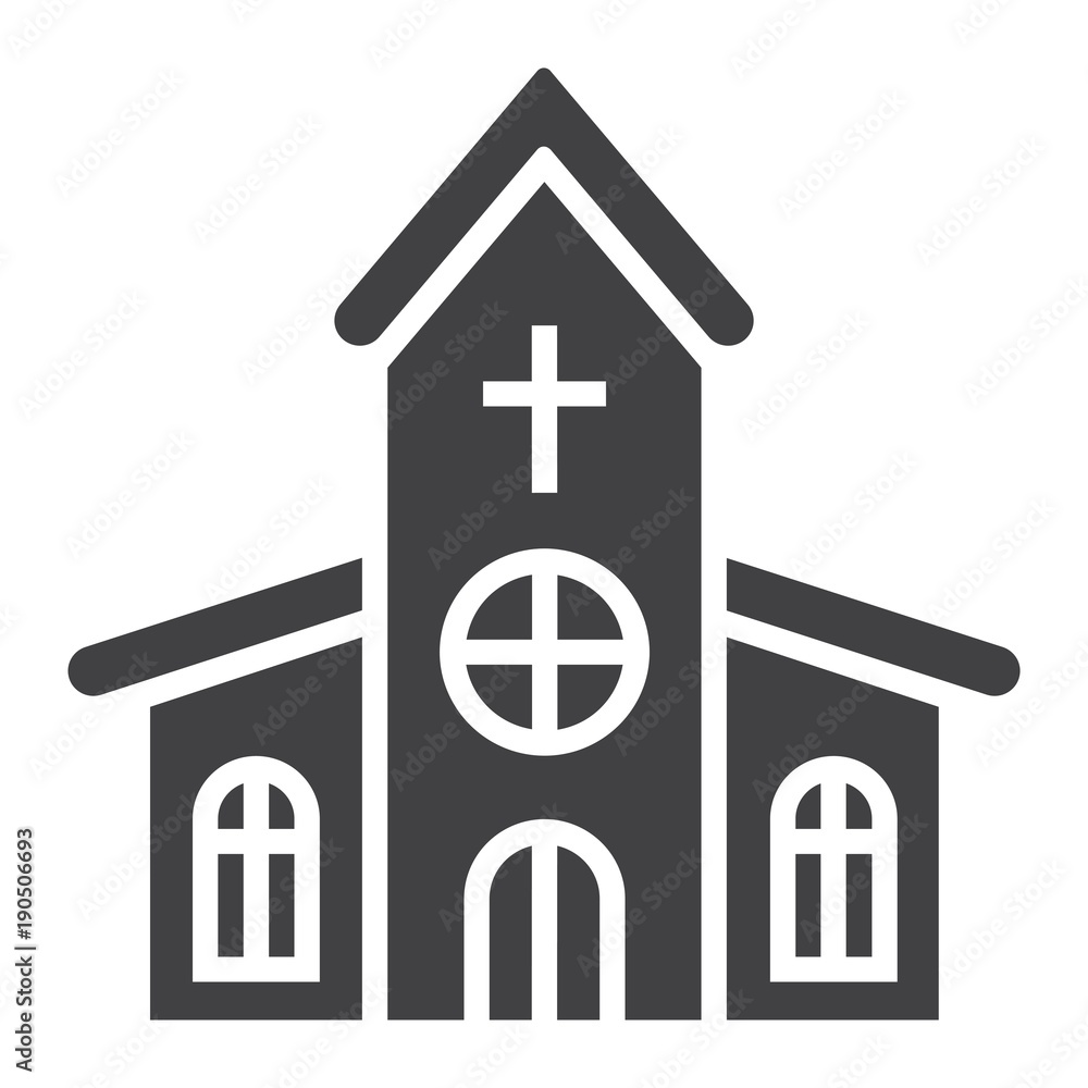 Church glyph icon, easter and holiday, building sign vector graphics, a solid pattern on a white background, eps 10. Church glyph icon, easter and holiday, building sign vector graphics, a solid pattern on a white background, eps 10.
