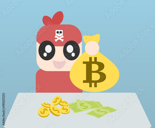 Pirate buys money from bitcoin