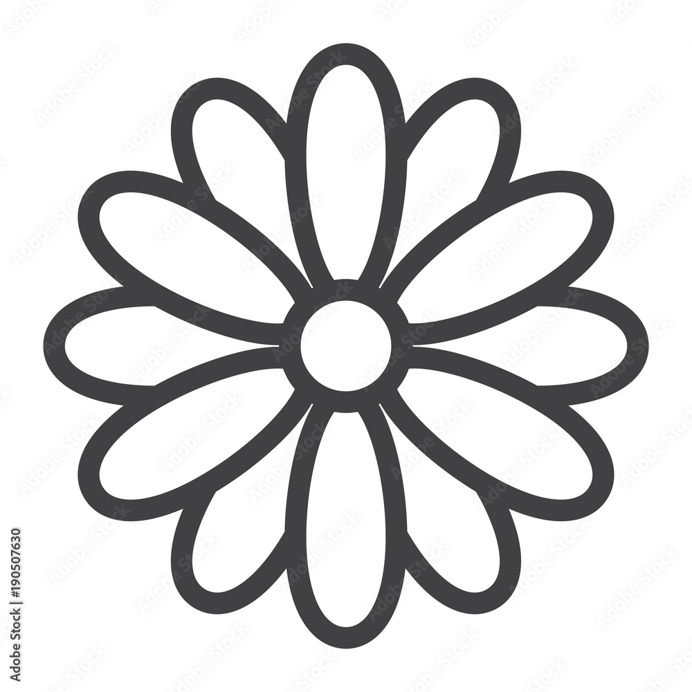 Flower line icon, easter and holiday, nature sign vector graphics, a linear pattern on a white background, eps 10. Flower line icon, easter and holiday, nature sign vector graphics, a linear pattern on a white background, eps 10.