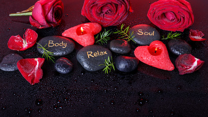 Wellness decoration, Spa concept in Valentine's Day