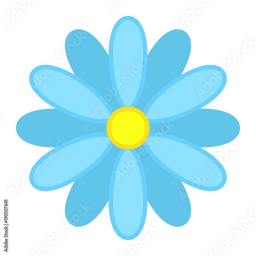 Fototapeta Naklejka Na Ścianę i Meble -  Flower flat icon, easter and holiday, nature sign vector graphics, a colorful solid pattern on a white background, eps 10.