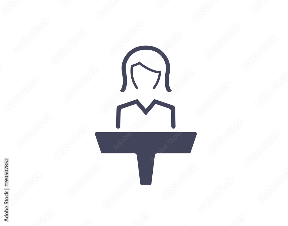 Woman Speech / Woman Leader icon Woman Speech / Woman Leader icon