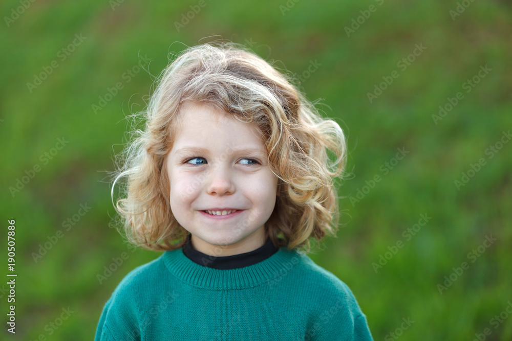 Small child enjoying of a sunny day Small child enjoying of a sunny day