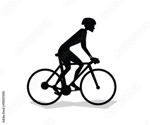 cycling silhouette cartoon design