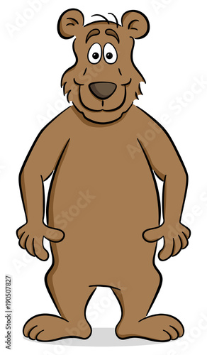 stehender Cartoon Bär