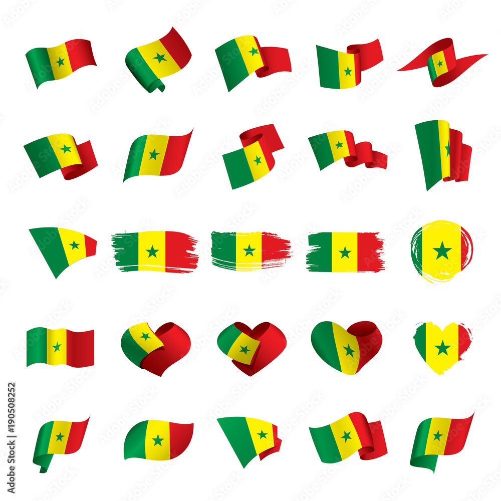 Senegal flag, vector illustration Senegal flag, vector illustration