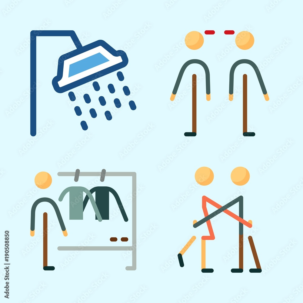 Icons set about Human with hug, fashion, shower and relations Icons set about Human with hug, fashion, shower and relations