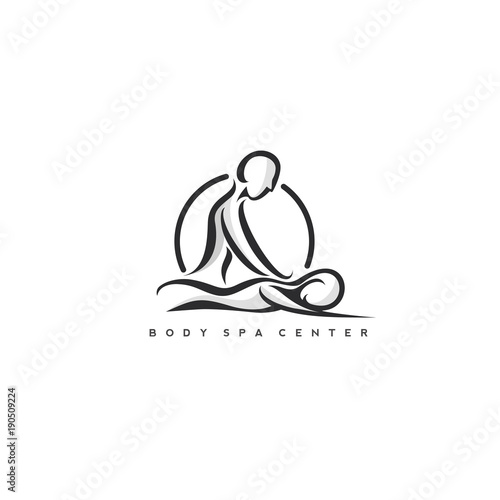 body massage logo vector illustration