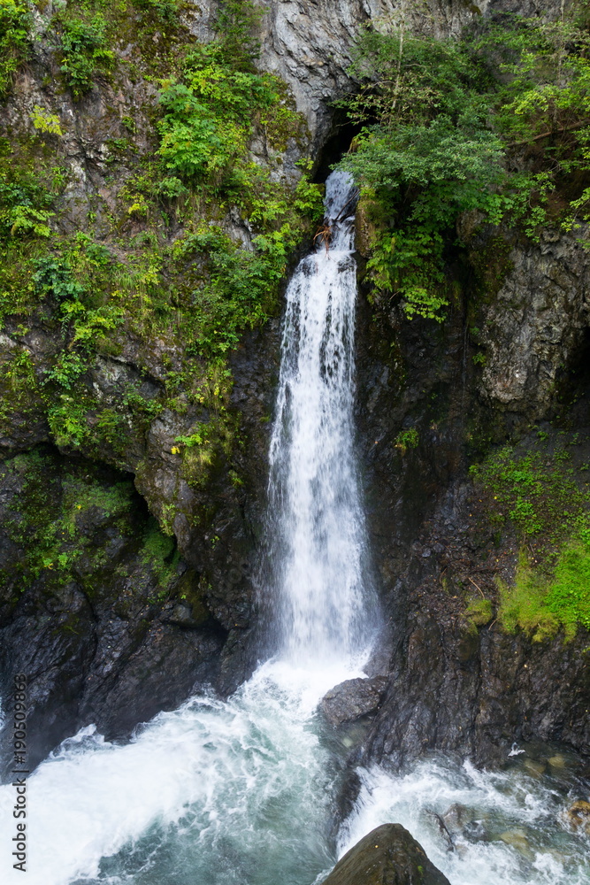 Waterfall on Talbach creek trail from Schladming to Untertal, Austria Waterfall on Talbach creek trail from Schladming to Untertal, Austria