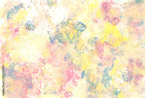 Pastel coloured abstract paint daubs