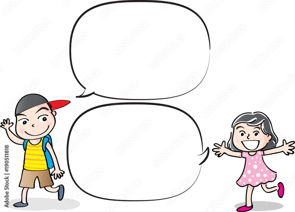 kids with speech bubble