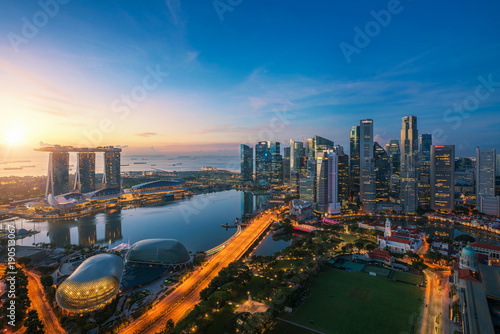 Singapore business district photo