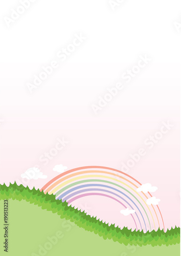 rainbow with landscapes