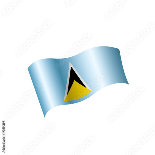 Free Download Saint Lucia flag, vector illustration - GFXLoad