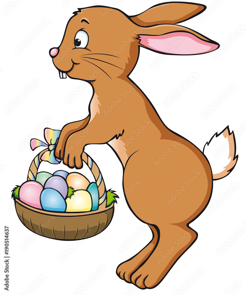 Jumping easter bunny