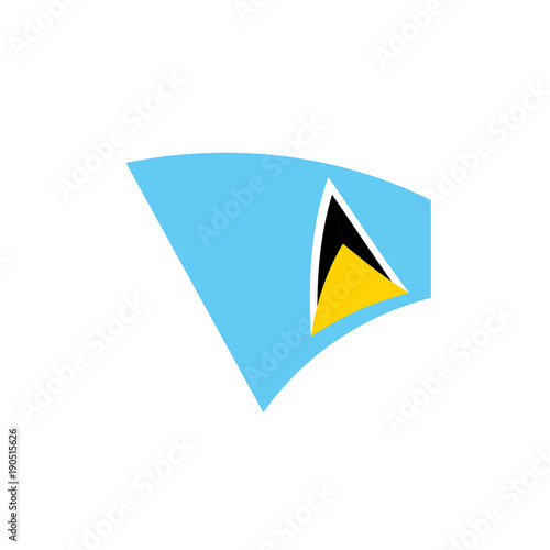 Free Download Saint Lucia flag, vector illustration - GFXLoad