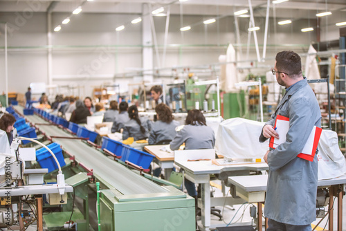 manager at a leather shoe manufacturing factory
