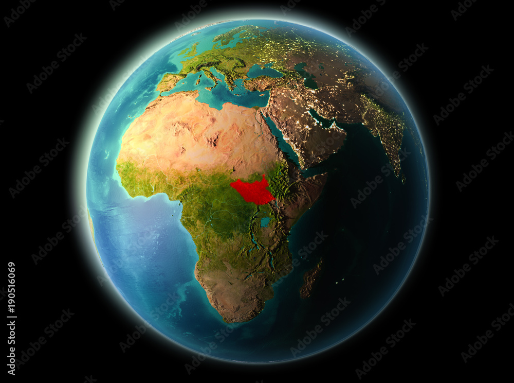 Fototapeta premium South Sudan in the evening