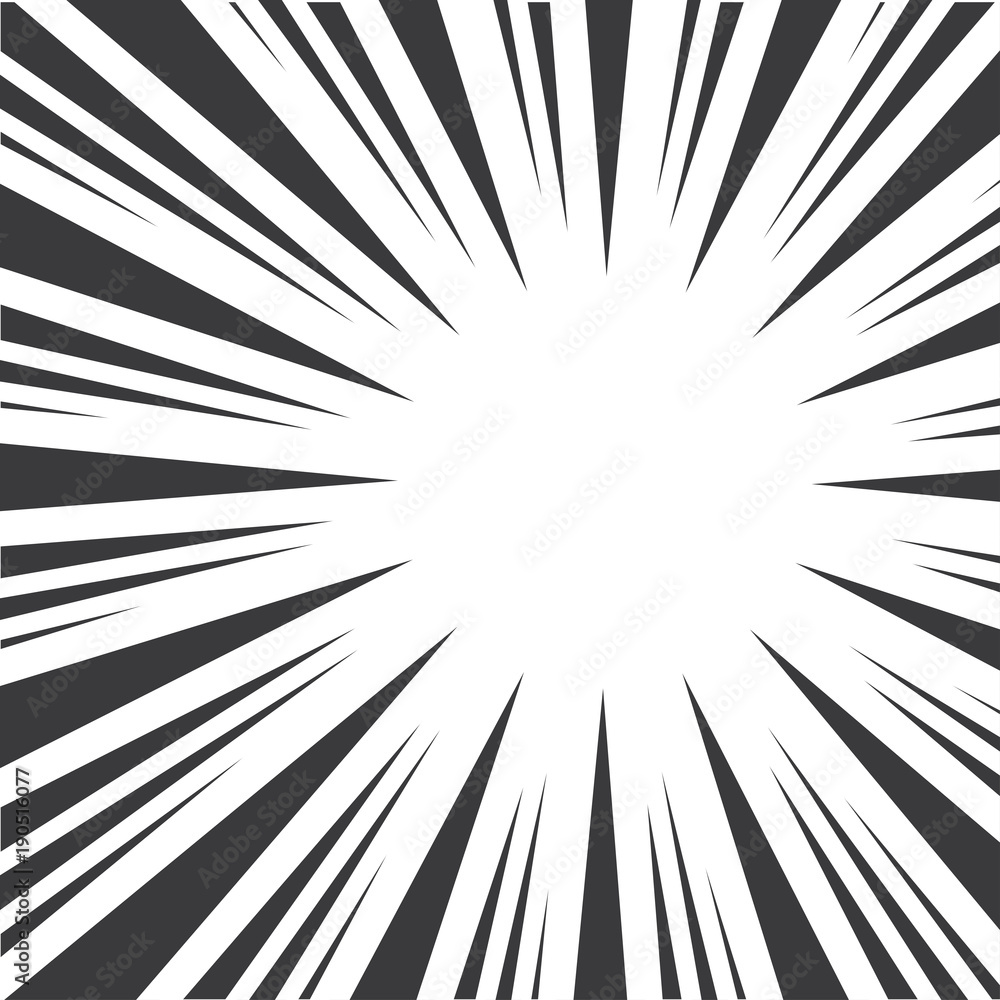 Black and white pop art abstract background with sunbeams. Vector illustration Black and white pop art abstract background with sunbeams. Vector illustration