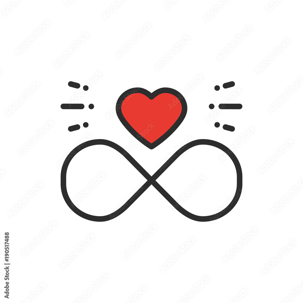 Love line infinite heart icon. Happy Valentine day sign and symbol. Love, couple, relationship, dating, wedding, holiday, romantic amour tattoo theme. Love line infinite heart icon. Happy Valentine day sign and symbol. Love, couple, relationship, dating, wedding, holiday, romantic amour tattoo theme.