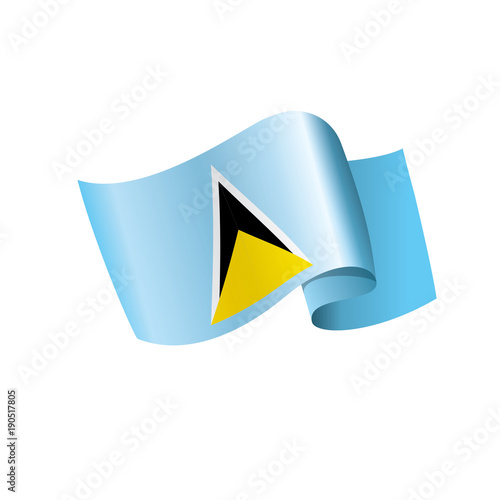 Free Download Saint Lucia flag, vector illustration - GFXLoad