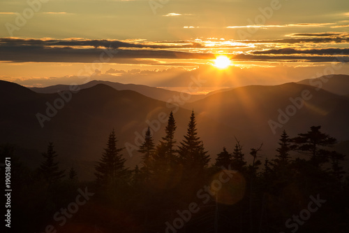 Sunset over White Mountians photo