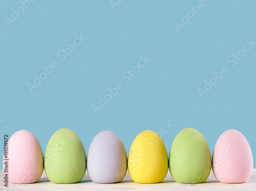 Eggs for Easter in row