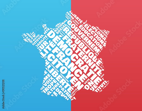Nuage de mots - France, Démocratie, Politique, Citoyen