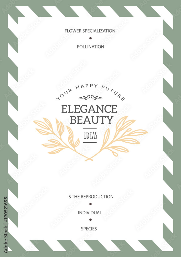 Vintage creative card template with beautiful flourishes ornament elements. Elegant design for corporate identity, invitation, book covers. Design of background products.