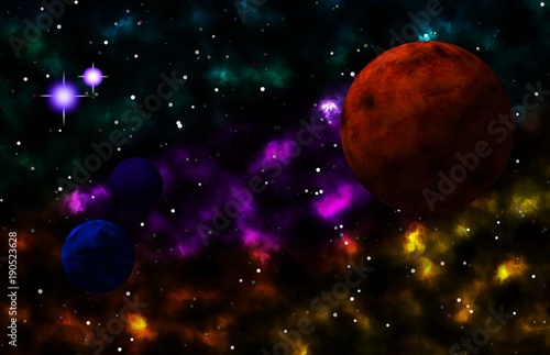 Fototapeta Naklejka Na Ścianę i Meble -  Fantasy galaxy astronomical graphic background
