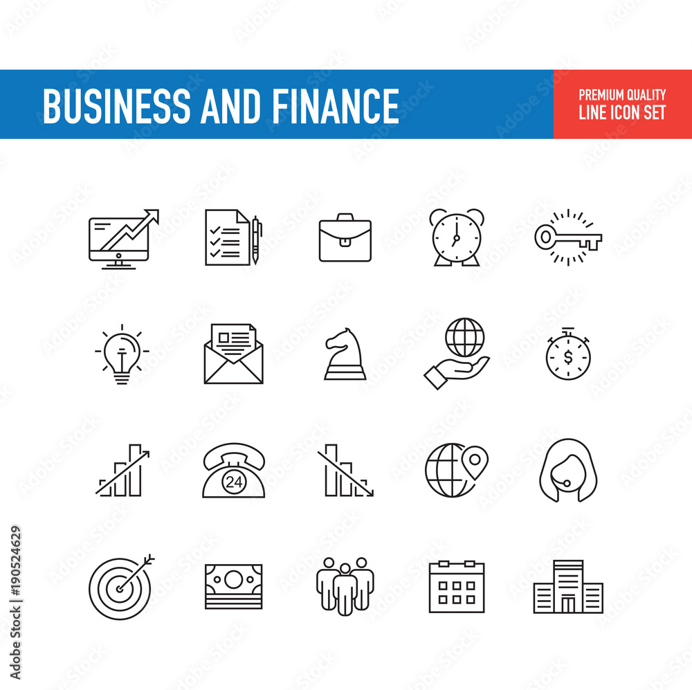 Business and Finance Line Icon