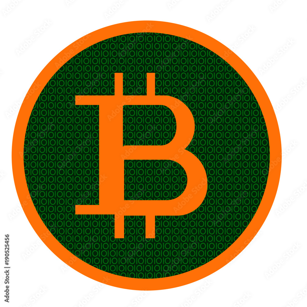 Obraz premium Crypto-currency money concept - Bitcoin on background digital matrix with binary code 
