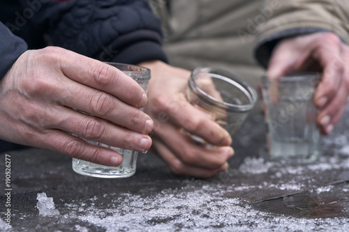 Women drinking an alcohol outdoors